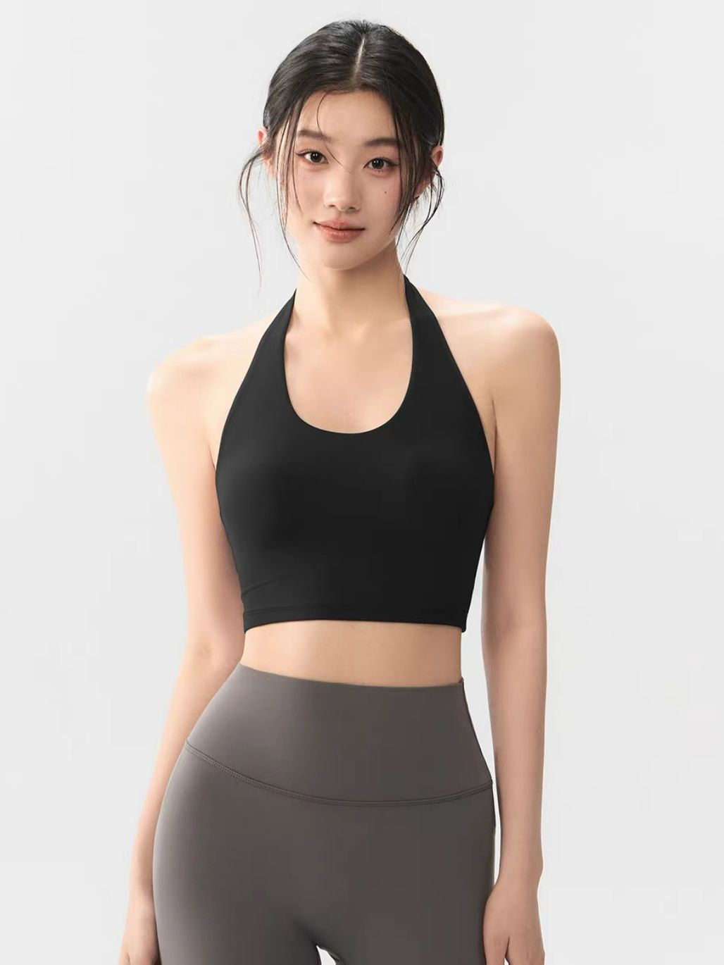 Sabrina Halter Neck Active Crop Top