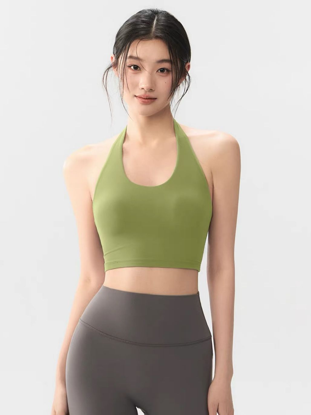 Sabrina Halter Neck Active Crop Top