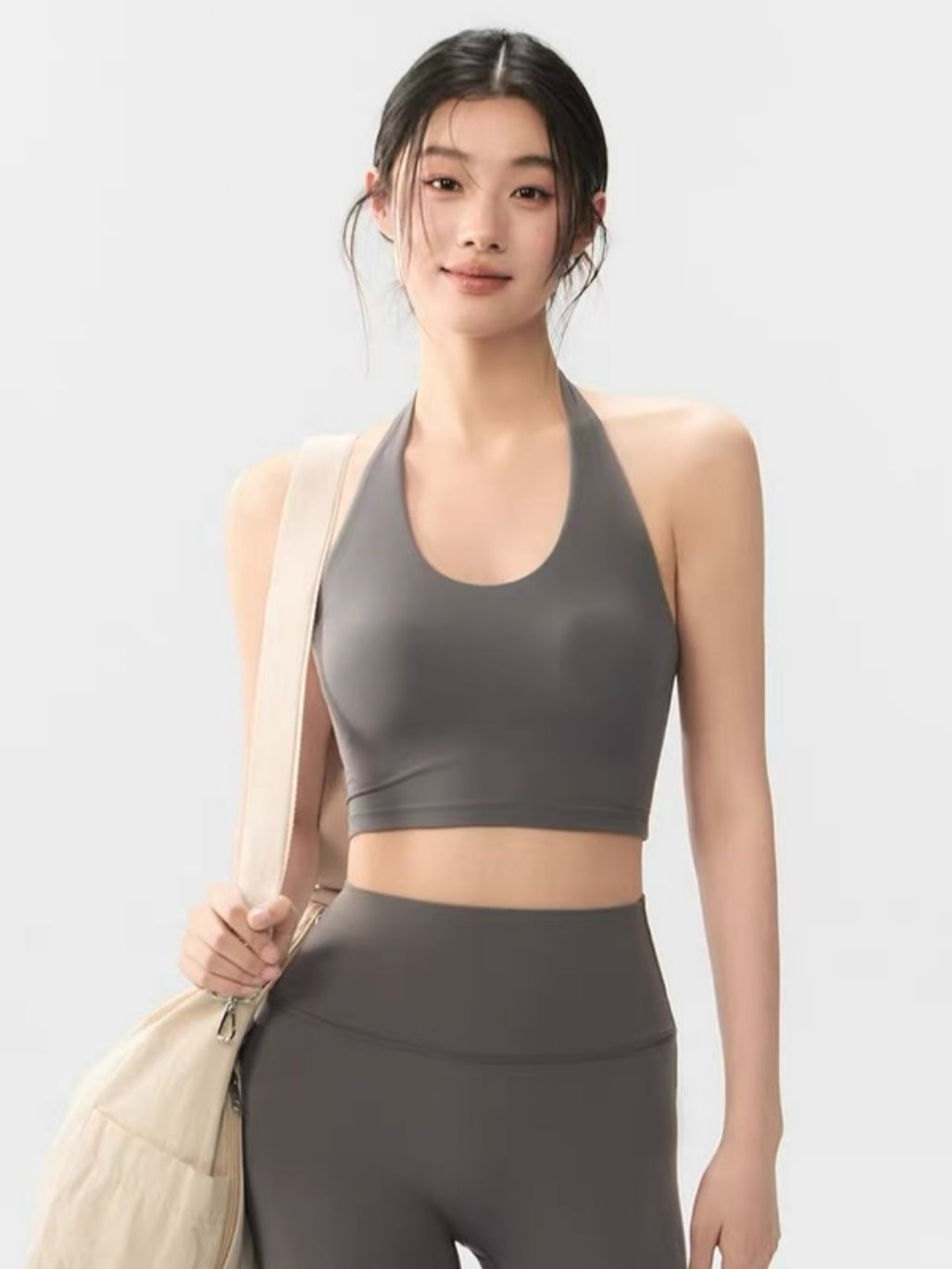 Sabrina Halter Neck Active Crop Top