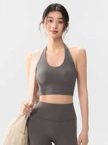 Sabrina Halter Neck Active Crop Top
