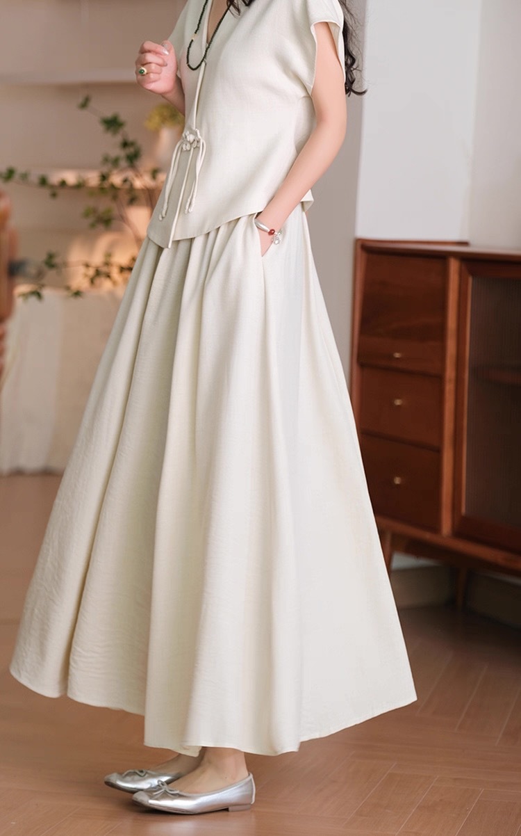 Ling Hua Oriental Top & Skirt Set