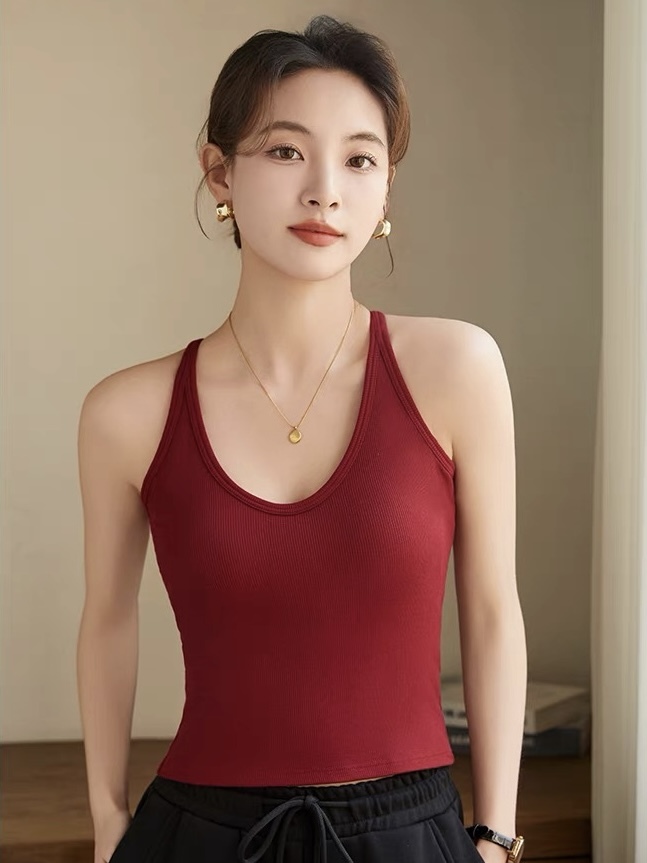 Ursule Halter Neck Padded Knit Top