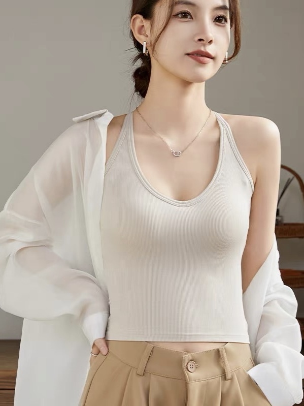 Ursule Halter Neck Padded Knit Top