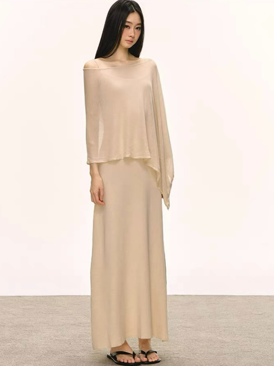 Dalyna Maxi Dress with Tulle Tunic