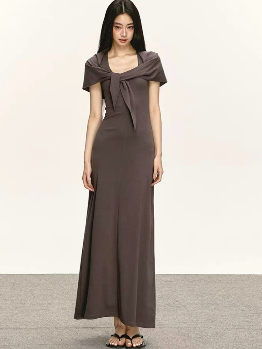 Davin Maxi Dress with Shawl