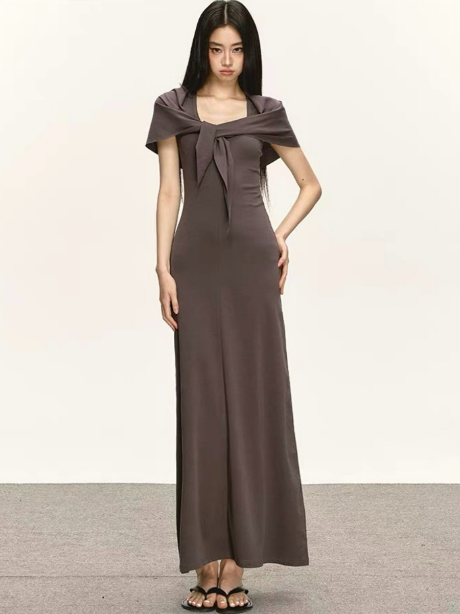 Davin Maxi Dress with Shawl