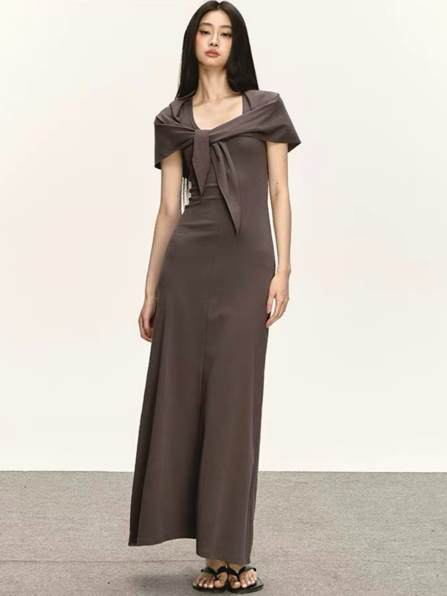 Davin Maxi Dress with Shawl