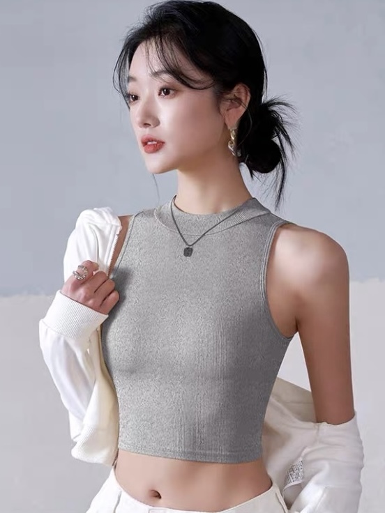 Ujala High Neck Padded Crop Top