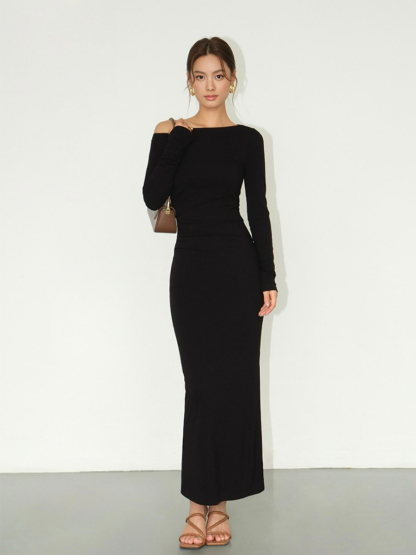 Bryce One Shoulder Maxi Dress-The Black Bow-