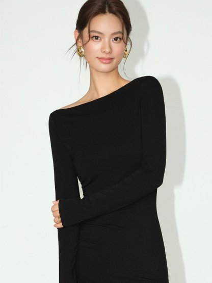 Bryce One Shoulder Maxi Dress-The Black Bow-