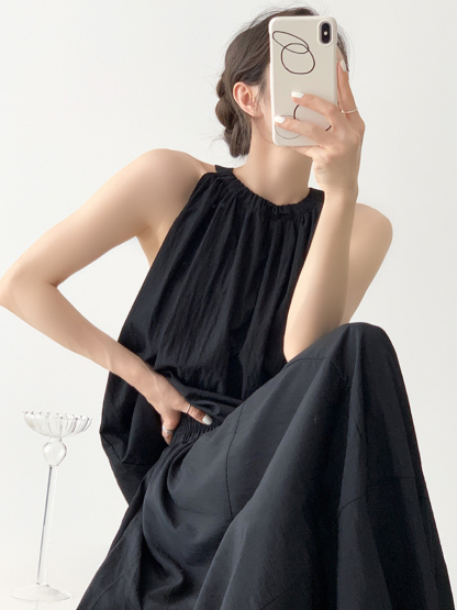 Gaynelle Halter Top & Skirt Set-The Black Bow-