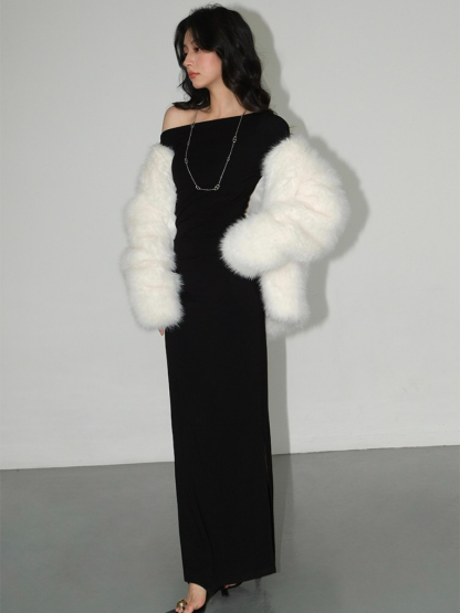 Bryce One Shoulder Maxi Dress-The Black Bow-
