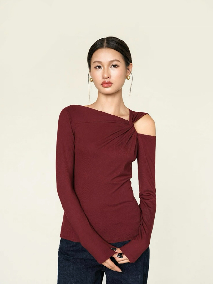 Lauryn Asymmetric Neck Line Top