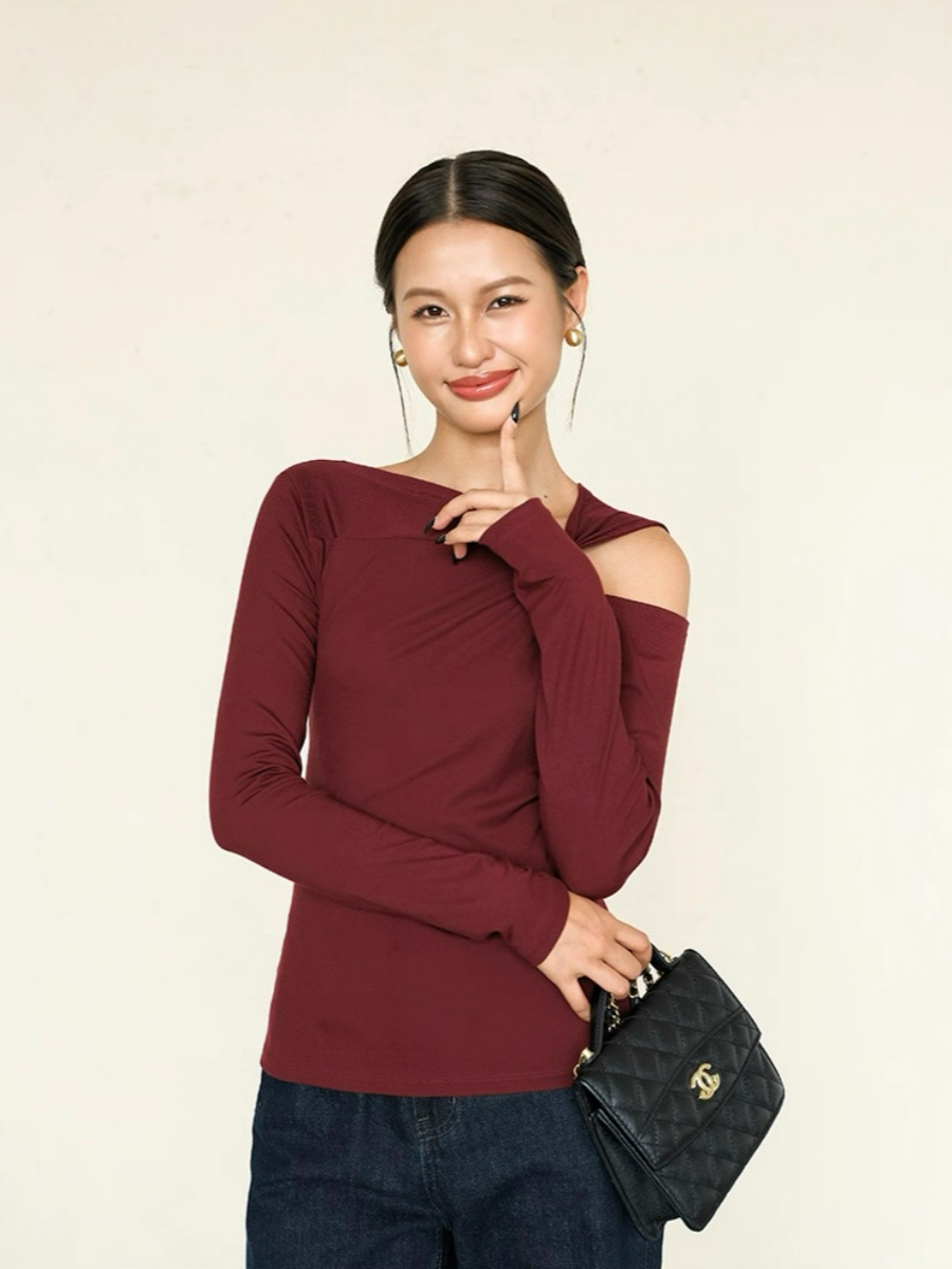 Lauryn Asymmetric Neck Line Top