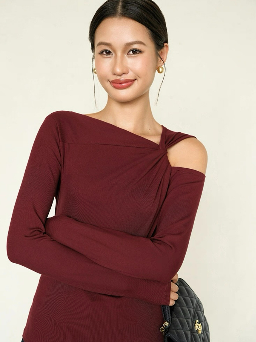 Lauryn Asymmetric Neck Line Top