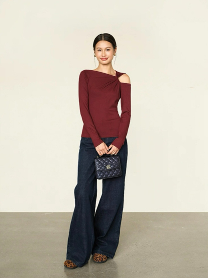 Lauryn Asymmetric Neck Line Top