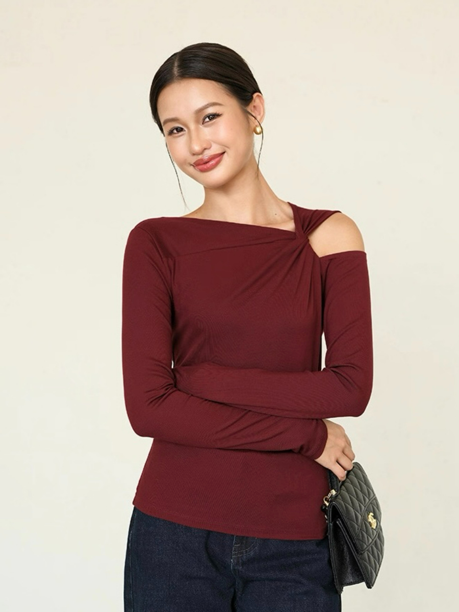 Lauryn Asymmetric Neck Line Top