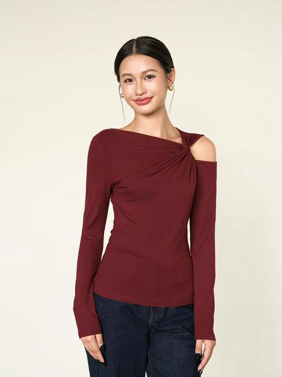Lauryn Asymmetric Neck Line Top