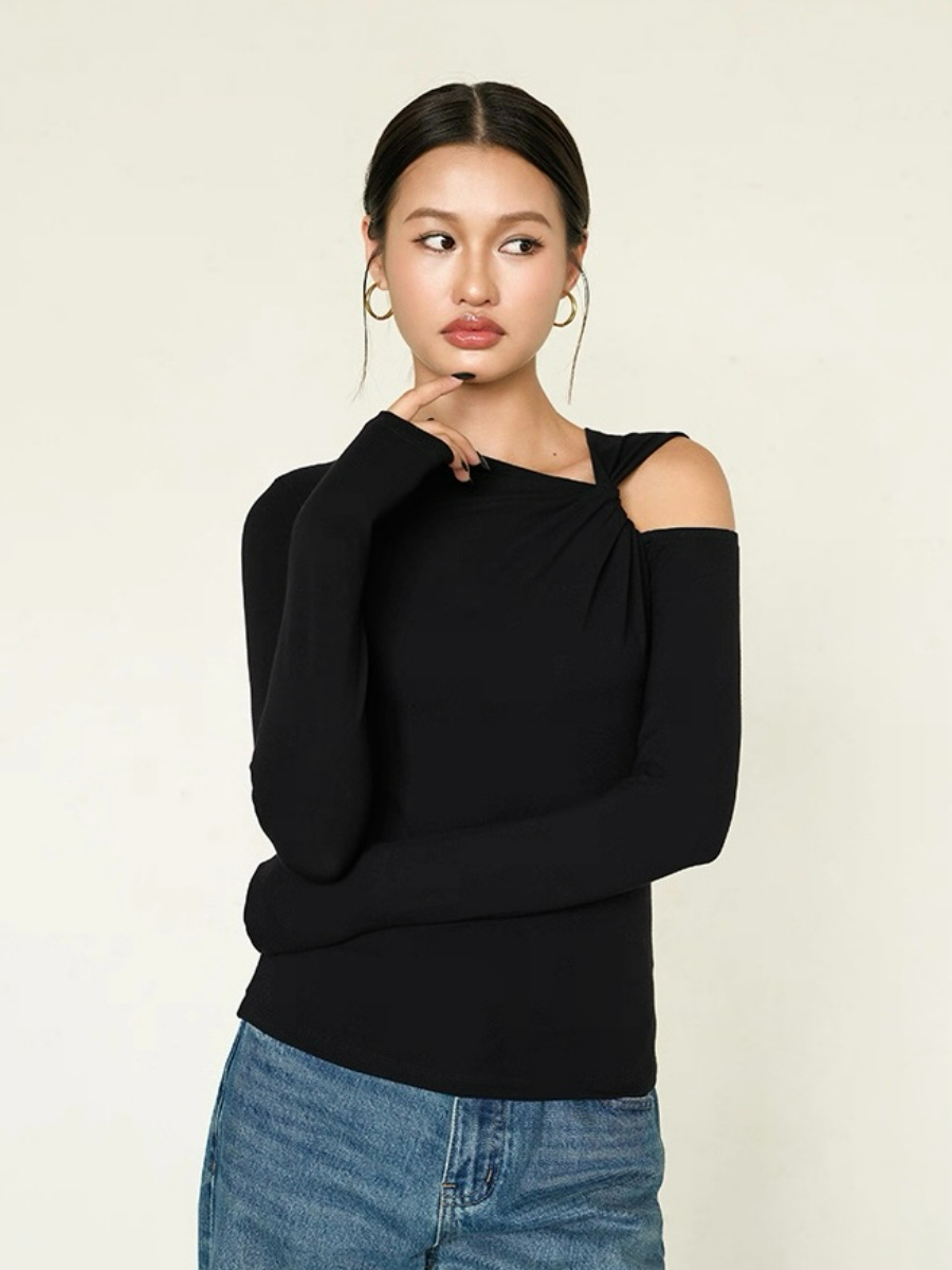 Lauryn Asymmetric Neck Line Top