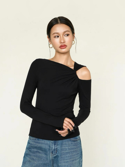 Lauryn Asymmetric Neck Line Top