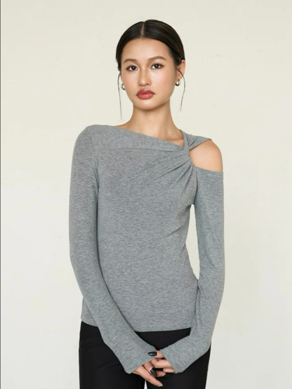 Lauryn Asymmetric Neck Line Top