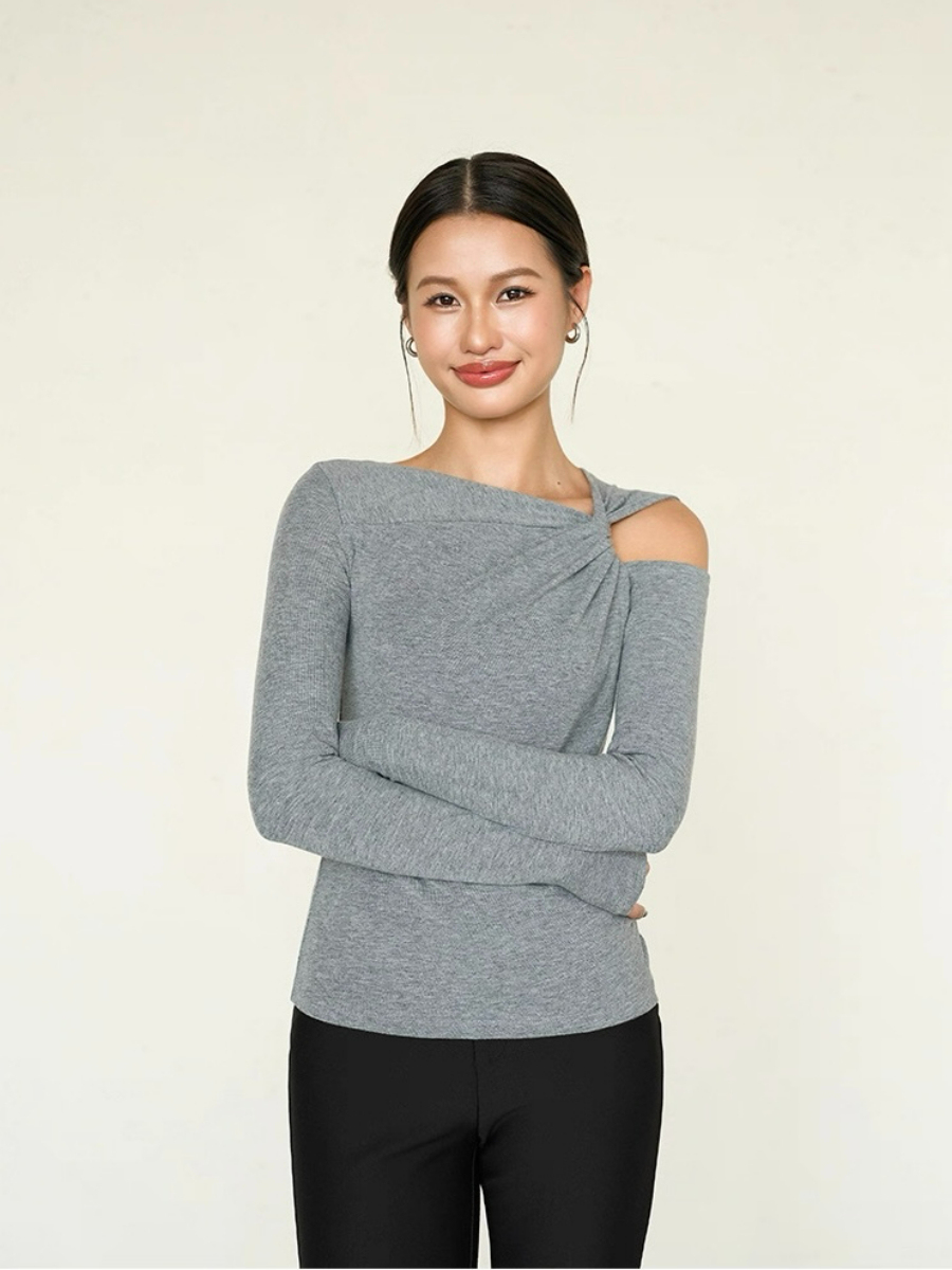 Lauryn Asymmetric Neck Line Top