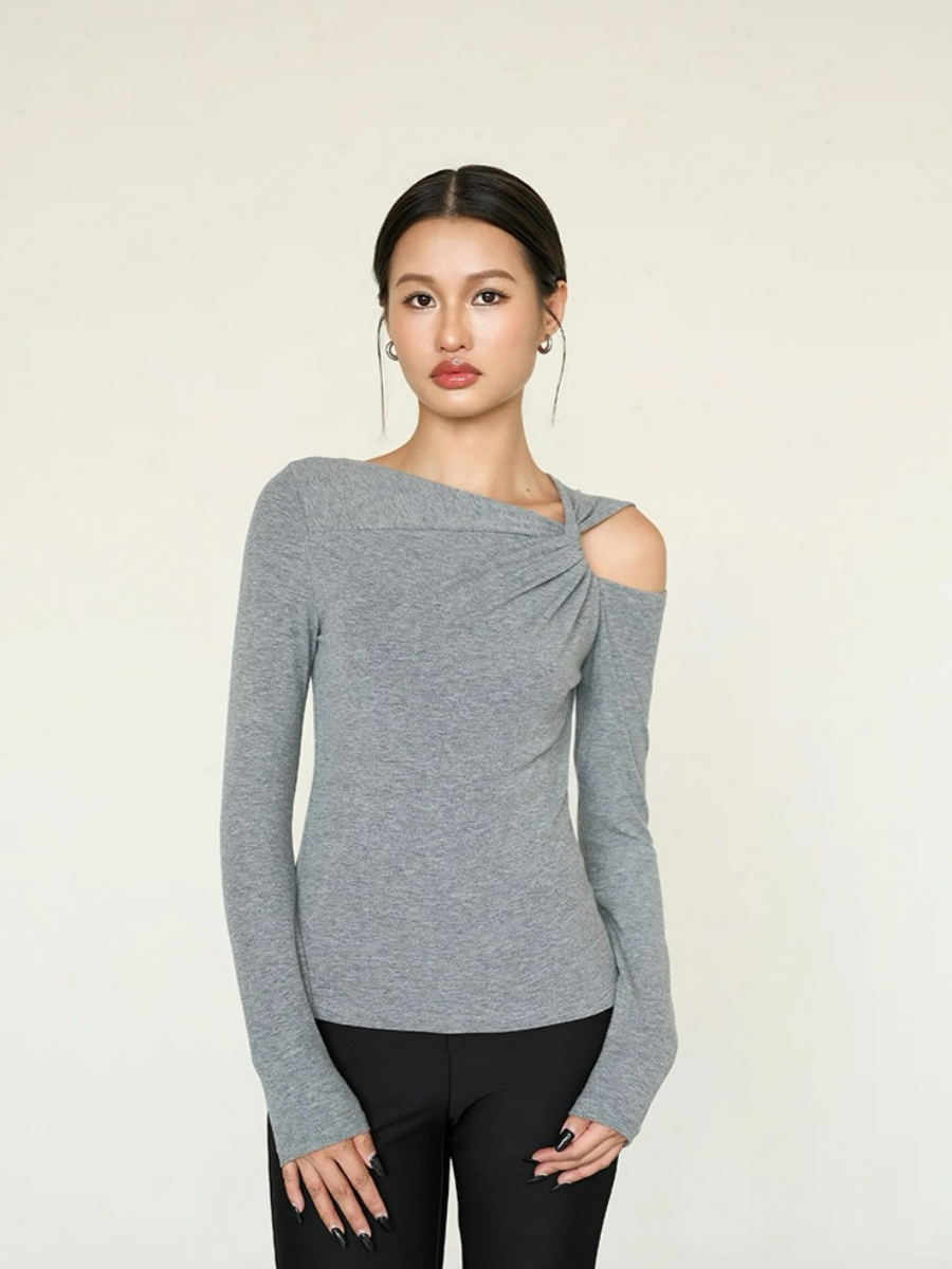 Lauryn Asymmetric Neck Line Top