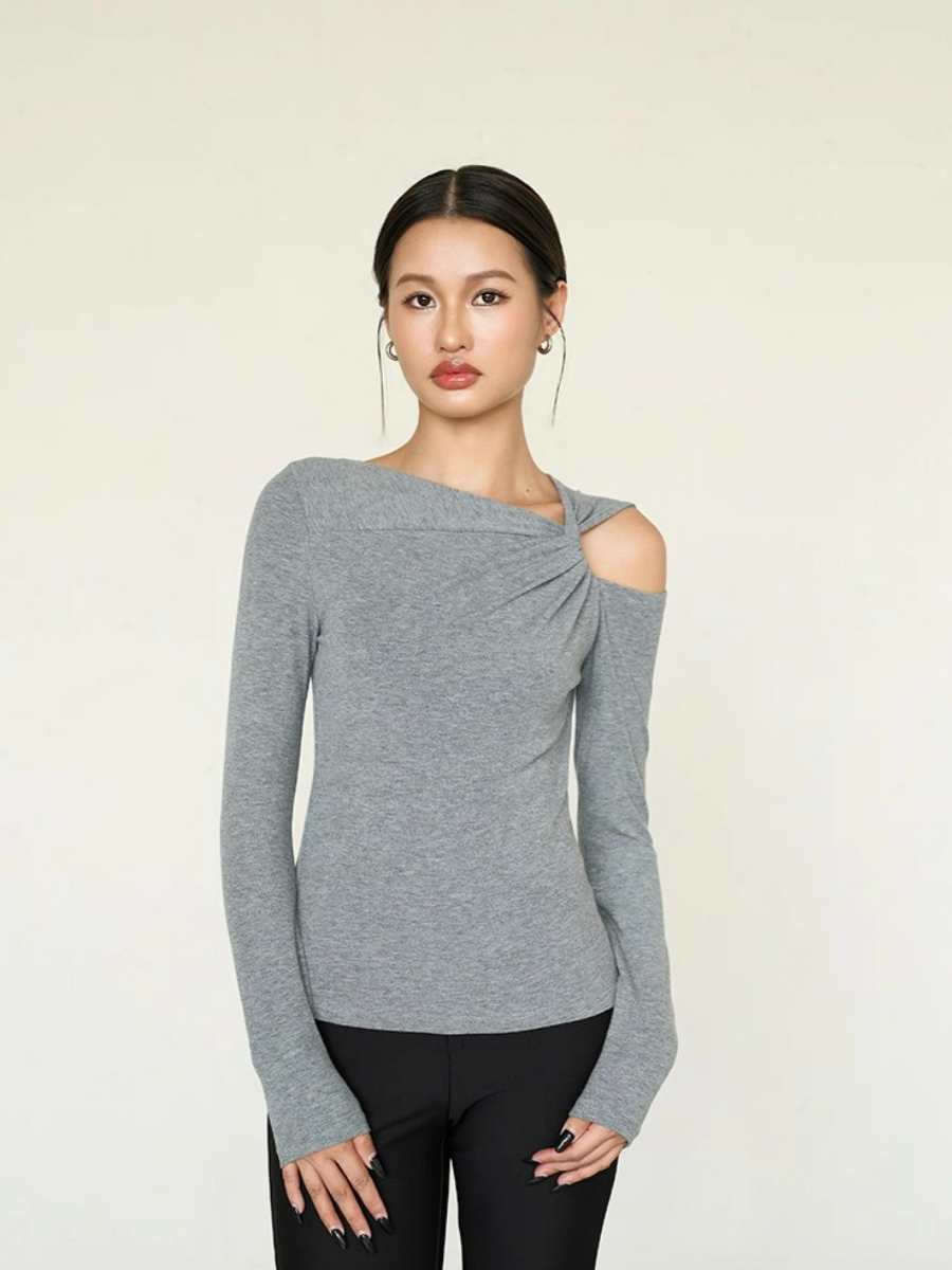Lauryn Asymmetric Neck Line Top