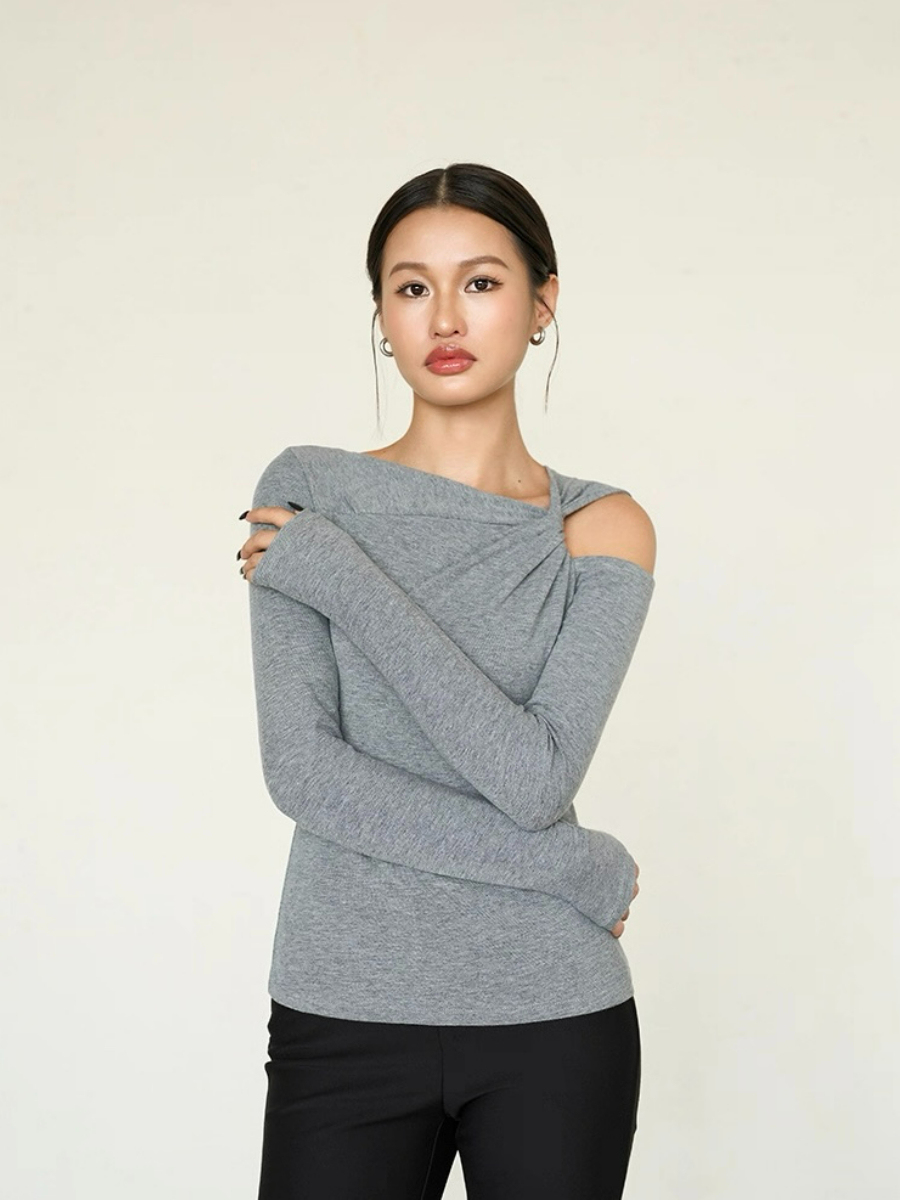 Lauryn Asymmetric Neck Line Top