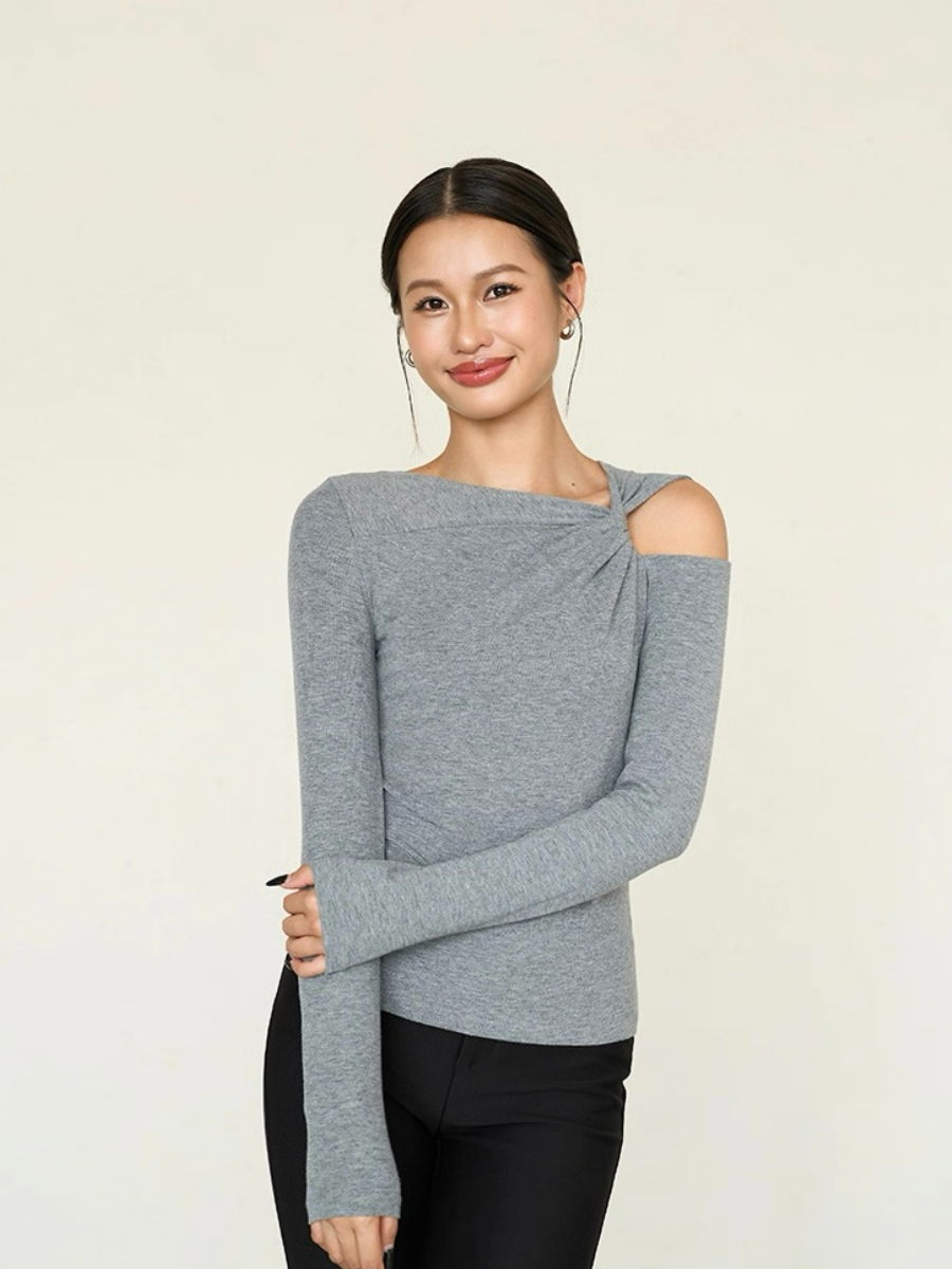 Lauryn Asymmetric Neck Line Top
