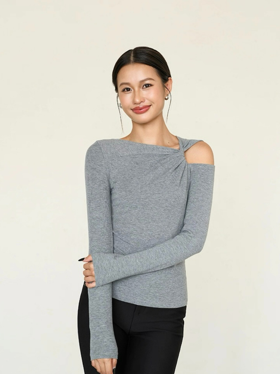 Lauryn Asymmetric Neck Line Top