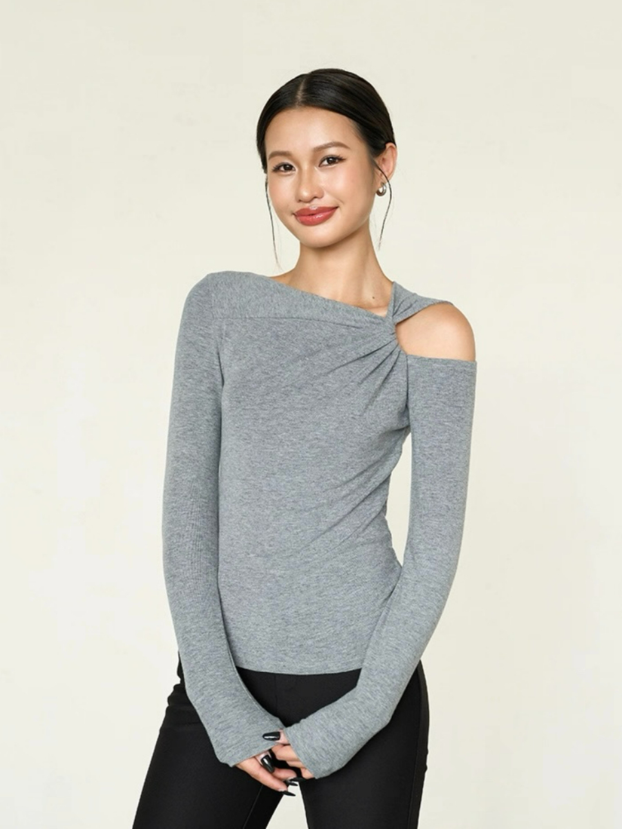 Lauryn Asymmetric Neck Line Top