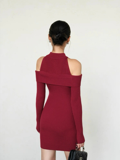 Laina Cold Shoulder Knit Dress