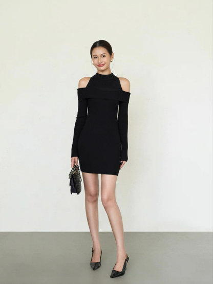 Laina Cold Shoulder Knit Dress