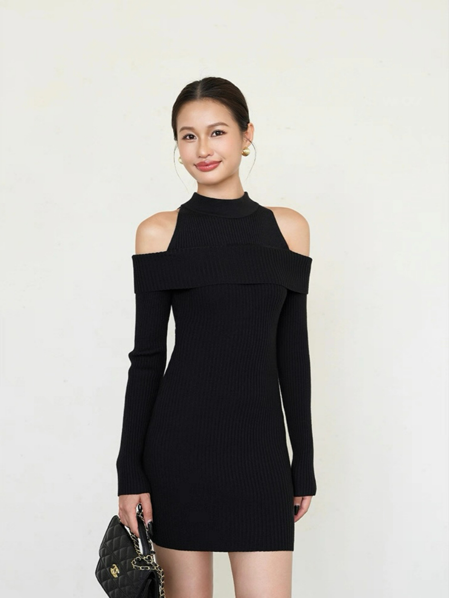 Laina Cold Shoulder Knit Dress