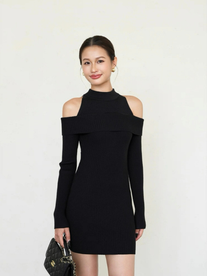 Laina Cold Shoulder Knit Dress