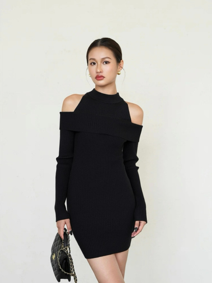 Laina Cold Shoulder Knit Dress