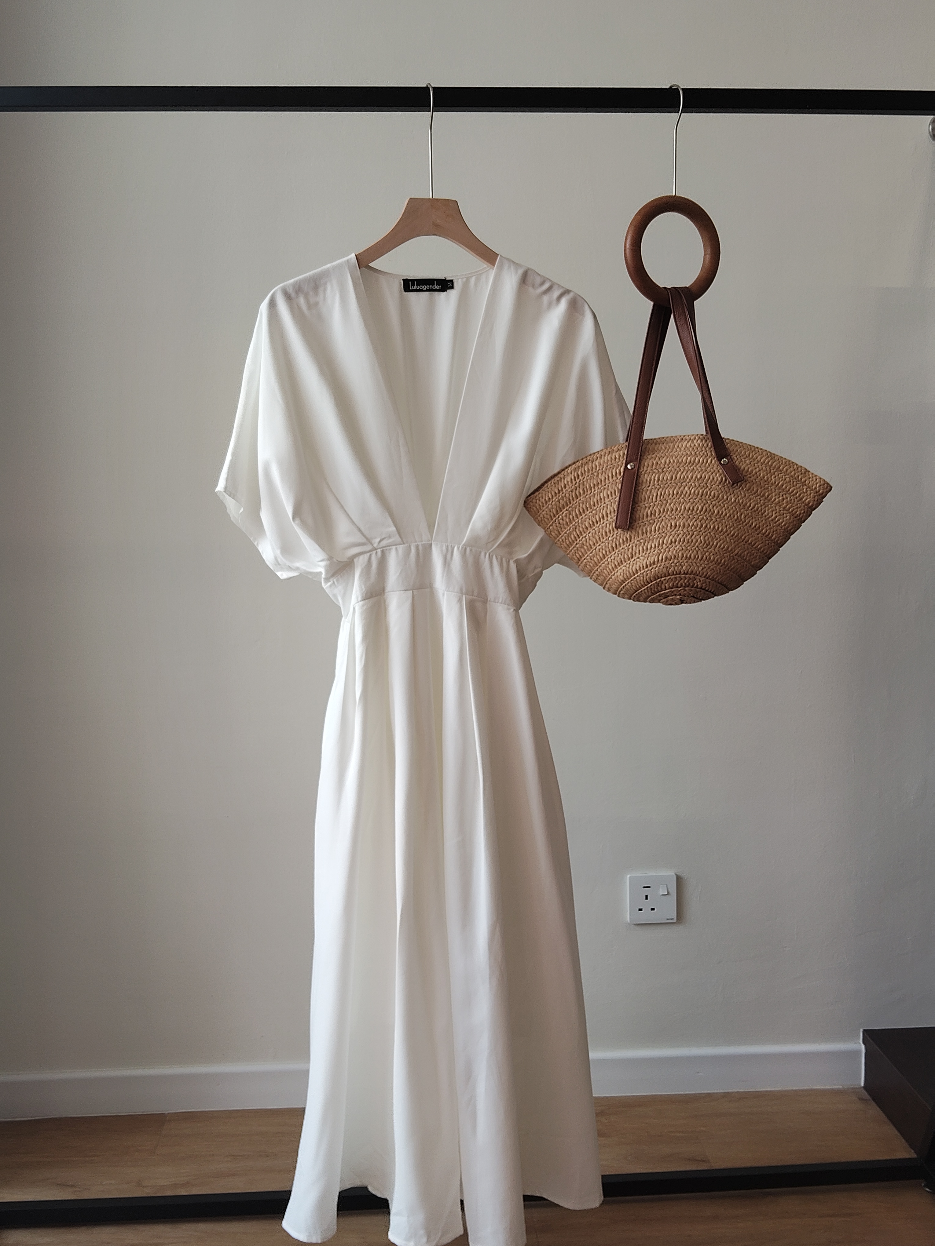 Violet Structured V-Neck Dress