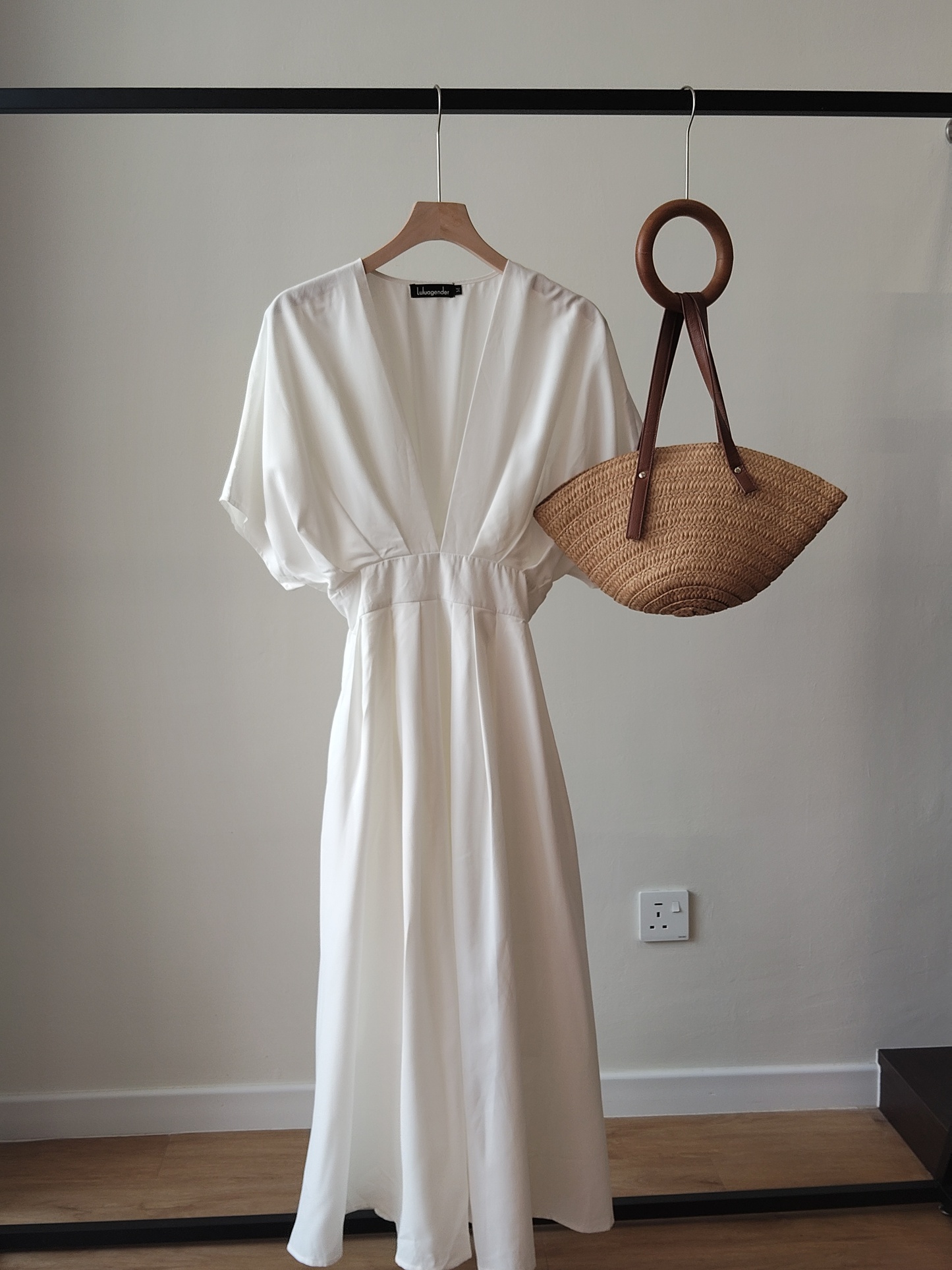 Violet Structured V-Neck Dress