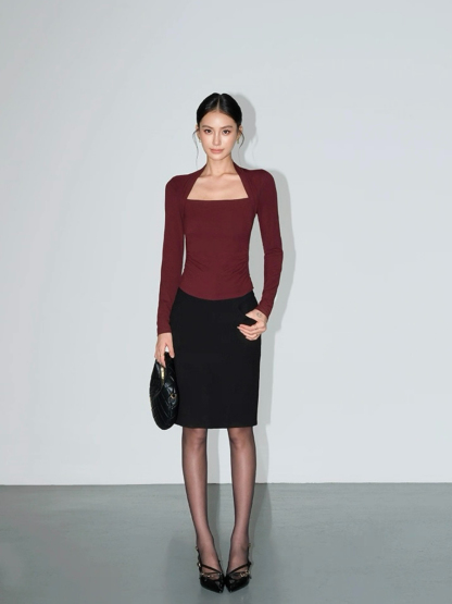 Liv Queen Anne Neckline Top