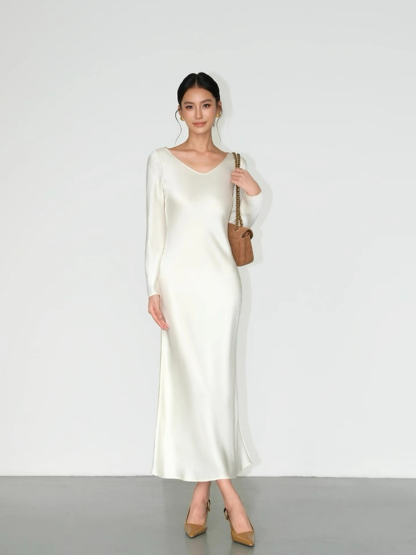 Lynnlee Long Sleeve Satin Dress