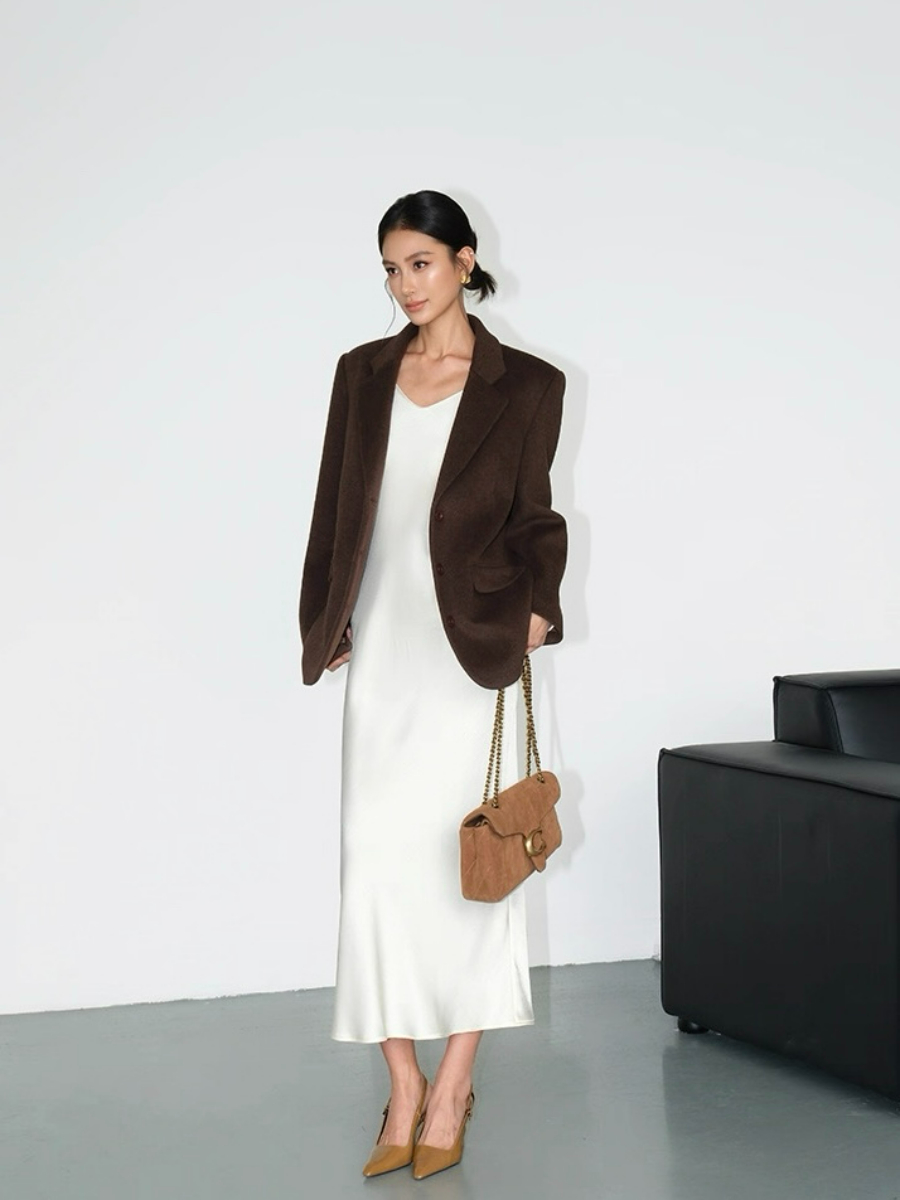 Lynnlee Long Sleeve Satin Dress