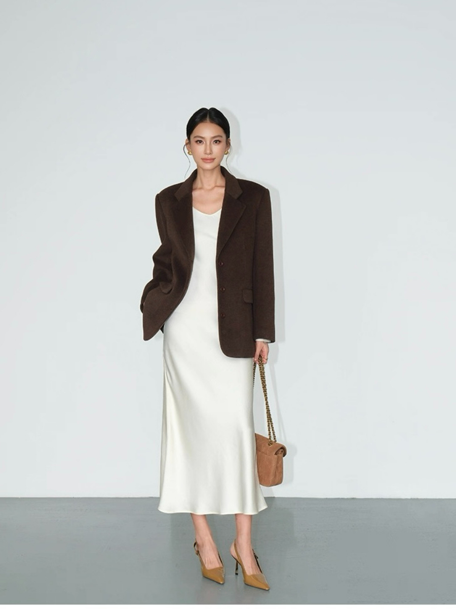 Lynnlee Long Sleeve Satin Dress