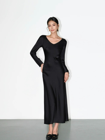 Lynnlee Long Sleeve Satin Dress