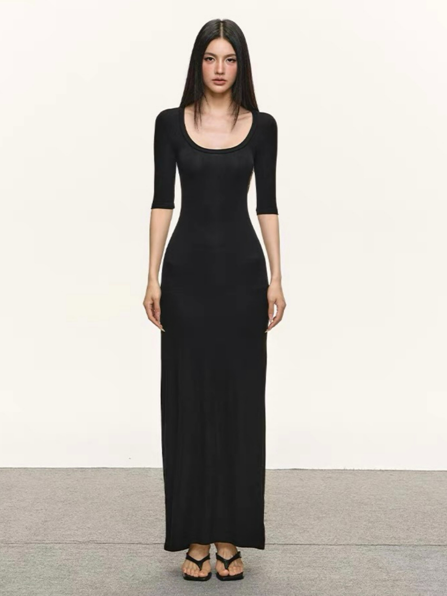 Denver Mid Sleeve Bodycon Maxi Dress