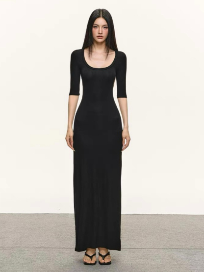 Denver Mid Sleeve Bodycon Maxi Dress