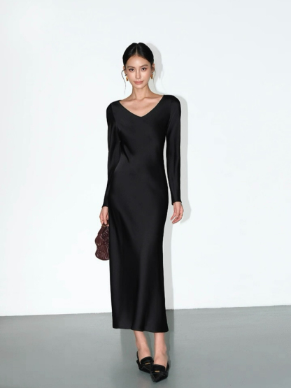 Lynnlee Long Sleeve Satin Dress