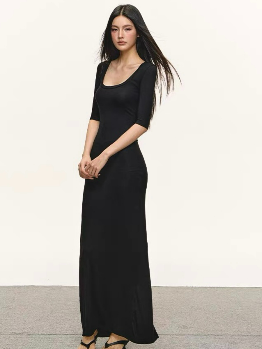 Denver Mid Sleeve Bodycon Maxi Dress