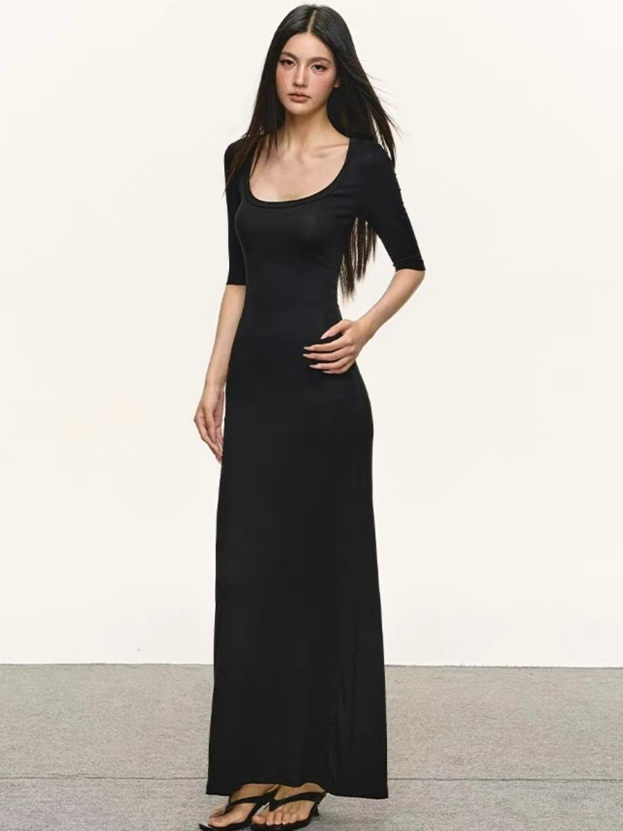 Denver Mid Sleeve Bodycon Maxi Dress