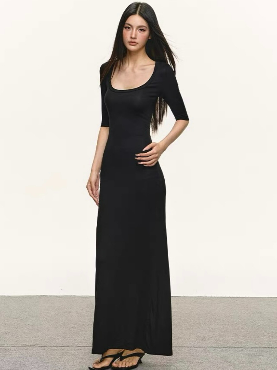 Denver Mid Sleeve Bodycon Maxi Dress